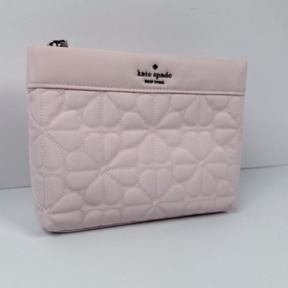 kate spade Handbags - Kate Spade Spade Flower Quilted Cosmetic Pouch light Pink